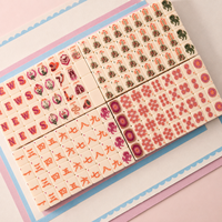 Tuiles de Mahjong roses à couche unique, design floral et bambou personnalisé, peintes à la main, écologiques, en acrylique, de luxe, Wild Mare