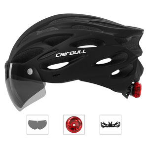 Casques de vélo de ville portables et légers pour adultes <span class=keywords><strong>Casque</strong></span> de vélo de route urbaine avec visière et bouclier Lunettes de soleil - Product Image 5