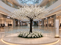 Bouquet de mariée Bagang, fleurs d'intérieur en fleurs de cerisier, décoration en saule, ficus banian, mariage, Noël, écologique