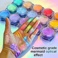 Jinrunli Multichrome Pigment Make-up Premium Multichrome Lidschattenpigment für Kosmetik, Loses Hypershift Glitzerpigmentpulver