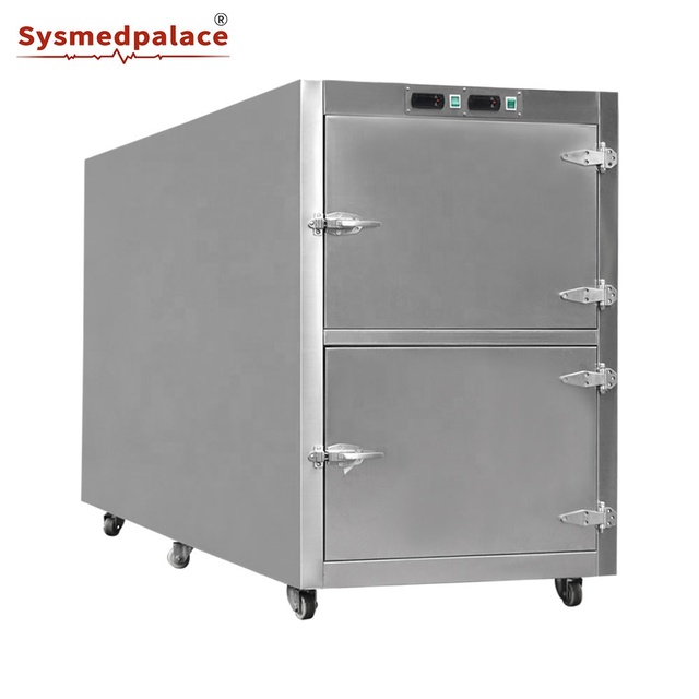 Morgue Refrigerator 2 Bodies 304 Stainless Steel CE ISO Certified Mortuary Freezer