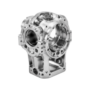 Boîtier de soupape en aluminium complexe usiné CNC 5 axes sur mesure par électroérosion à fil, collecteur robotisé creux multi-ports de précision - Product Image 2