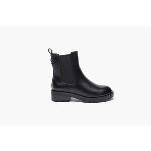 <span class=keywords><strong>Bottines</strong></span> <span class=keywords><strong>Chelsea</strong></span> imperméables pour femmes en <span class=keywords><strong>cuir</strong></span> PU avec semelle en caoutchouc, à enfiler, noires, pour le travail, automne-hiver - Product Image 2