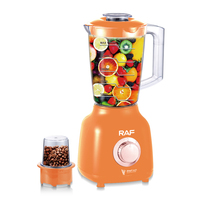 Mixeur Électrique RAF 2-en-1 500W 1,5L 20000RPM 6 Lames pour Jus, Smoothies, Café 220-240V