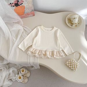 Nouvel ensemble doux deux pièces pour bébé fille 2026 : T-shirt à manches longues en dentelle et <span class=keywords><strong>jean</strong></span> - Product Image 2