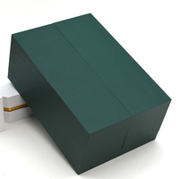 Couvercle magnétique de luxe personnalisé double porte carton carton papier bouteille unique boîte à vin rouge boîte d'emballage cadeau