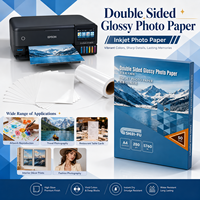Papier photo brillant double face A4 240g, imprimable jet d'encre, impression photo personnalisée, OEM, vente en gros, papier photo double face