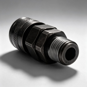 Conector Rápido de Desconexión Hembra de Acero Inoxidable con Rosca NPT de 1/8, Color Negro - Product Image 4