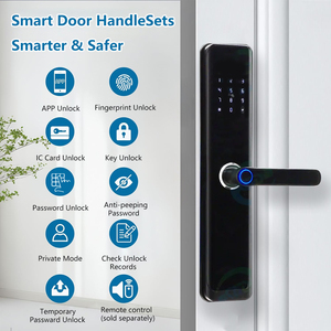 Serrure de porte intelligente Eseye <span class=keywords><strong>WIFI</strong></span>, serrure électrique à empreintes digitales sans clé, carte mémoire, Cerradura Inteligente Tuya, serrure de porte intelligente numérique - Product Image 2