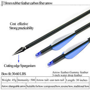 Flèche en carbone de chasse de pratique de tir à l'arc en plein air de prix usine avec la pointe détachable - Product Image 5