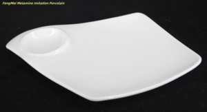 Nhà máy bán Chất lượng cao thân thiện với môi melamine Dinner tấm với lưới thiết kế cho nhà hàng và khách sạn thiết lập - Product Image 5