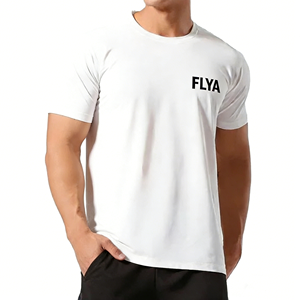 T-shirt à manches courtes pour homme, 100% coton, couleur unie, personnalisable avec un graphisme sur mesure, fabrication OEM - Product Image 1