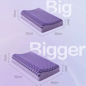 3D Wave Washable Hyper Elastic TPE Pillow With Latex High Elasticity Cooling Gel Grid Pillow