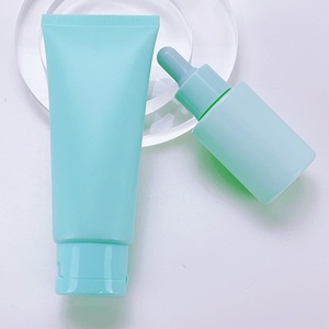 Eco Friendly Cosmetic 80ml Matte Blue Surface Empty Flip Top Cosmetic Packaging Soft <b>Plastic</b> <b>Tube</b> - Product Image 1