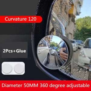 1 pièce Rétroviseur de voiture pour angle mort, Rétroviseur de recul, Rétroviseur auxiliaire de voiture, Rotation à 360°, Grand angle - Product Image 2
