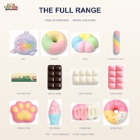 Jouets personnalisés moelleux et craquelinants en forme de beurre, anti-stress, à presser, nouveauté, mini, vente en gros, pour fêtes, à remontée lente, sensoriels, tendance, en boîte