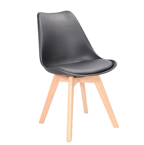 Fabbricazione a buon mercato grande sconto moderna sedia di plastica tulipano PP <span class=keywords><strong>bianco</strong></span> <span class=keywords><strong>sedie</strong></span> da pranzo con gambe in <span class=keywords><strong>legno</strong></span> di faggio - Product Image 1