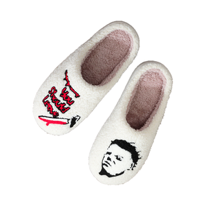 Grandi dimensioni Halloween Horror <span class=keywords><strong>Michael</strong></span> myer ricamato pantofole di cotone per interni autunno inverno pantofole morbide per la casa - Product Image 1