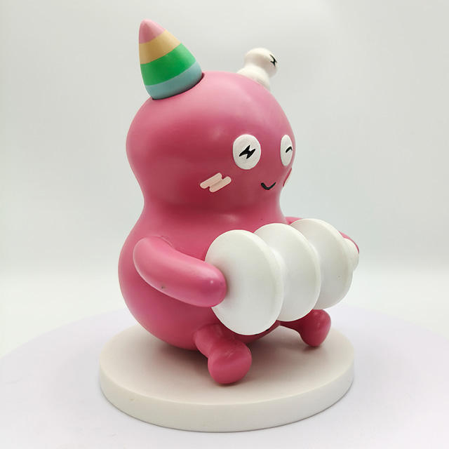 Custom Pink Monster Resin Statue with Colorful Party Hat Decorative ...