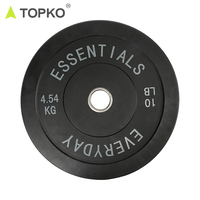 TOPKO Gym Fitness - Poids libres - Barre d'haltères - Plaque de poids en caoutchouc