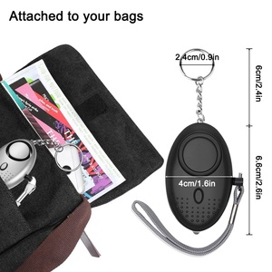 Chuông báo động tự vệ khẩn cấp cho nữ, móc khóa an toàn, âm thanh 140DB, còi báo động cá nhân với đèn LED nhấp nháy - Product Image 2