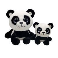 Nouveau design en gros personnalisé de haute qualité mignon mode OEM logo panda blanc noir doux ours en peluche jouet