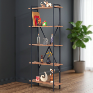 Office Bookshelf Living Room Bookshelf 5-<b>Shelf</b> Bookshelf Plant Stand <b>Bedroom</b> Clothing Rack Living Room Furniture - Product Image 2