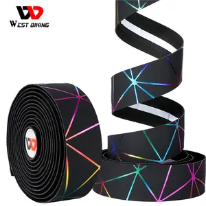 WEST BIKING New Professional Colorful Bicycle Handlebar Tape With Bar End Plugs High Quality Anti-slip Bicycle Handlebar Tape