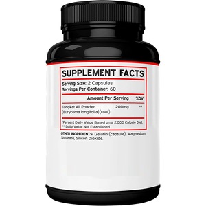 WELLBODY 60 adet 1200 MG Tongkat Ali kapsül OEM/ODM özel etiket gıda sınıfı 2 yıl raf yaşam desteği cinsel yaşam erkekler kadınlar - Product Image 2