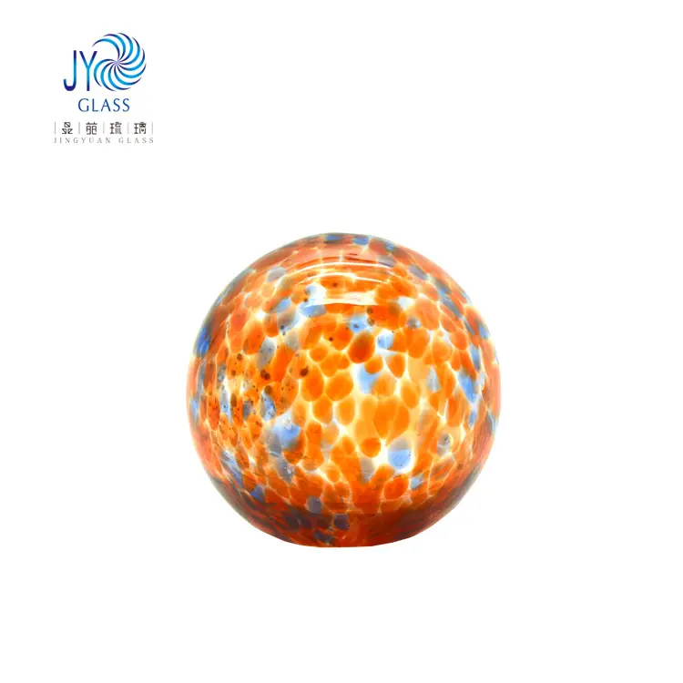 Handgemachter hohlball aus geblasenem Glas mit Metallstab bunt leuchtend Indoor/Outdoor Haus- und Gartendekoration