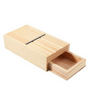 Wooden handmade soap mold cutting box, soap trimmer with <b>drawer</b>, soap slicer, wooden soap cutting machine mold - Product Image 3