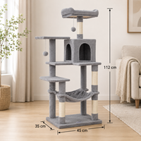 Arbre à chat multi-niveaux en sisal et peluche extra-haut du fabricant