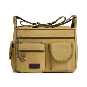 Bolso Bandolera Retro de Lona para Hombre, de Gran Capacidad, para Viajes y Ocio, Venta al Por Mayor - Product Image 3