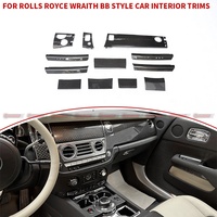 Kit d'accessoires auto en fibre de carbone sèche style BB pour l'intérieur de Rolls Royce Wraith