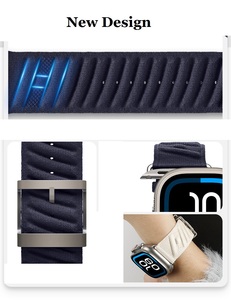 Cinturino in Nylon alpino con motivo a onda H per orologio <span class=keywords><strong>Apple</strong></span> <span class=keywords><strong>Watch</strong></span> Ultra 10 8 7 6 5 <span class=keywords><strong>4</strong></span> 3 - Product Image 4