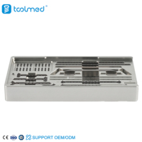 Perangkat Sistem Pelat Pengunci Titanium Mini Veteriner Toolmed, Instrumen Bedah Ortopedi Lengkap untuk Klinik Hewan Kecil