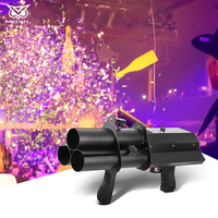 Canon à confettis manuel en alliage d'aluminium à 3 têtes pour effets de scène, idéal pour discothèques et soirées
