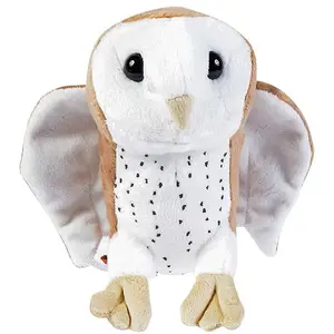 C953 New Design Plush Fluffy Brown Stuffed Animal Owl Toys Standing Position Realistic Child Play Owl Toys Plush