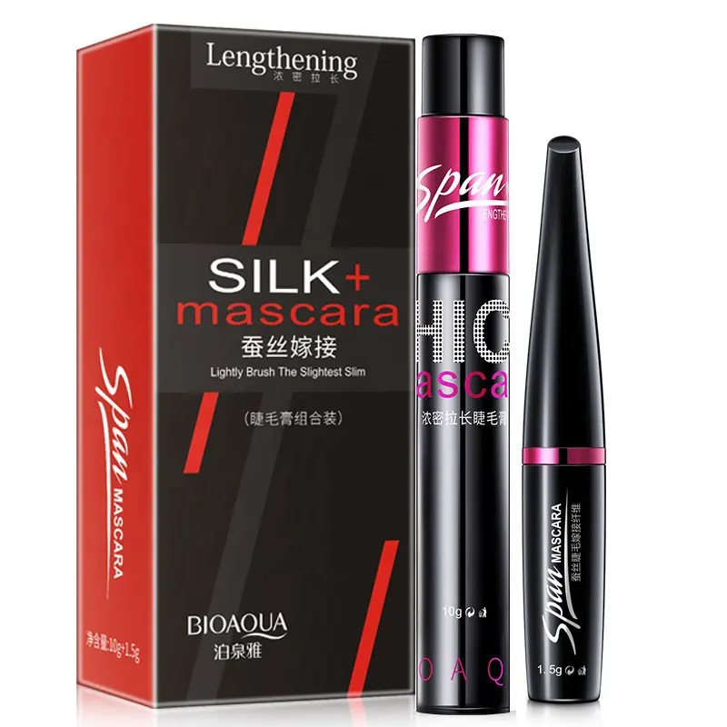 BIOAQUA Waterproof Cosmetics Black Silk Mascara Makeup Set Eyelash Extension Lengthening Volume 3D Fiber Mascara