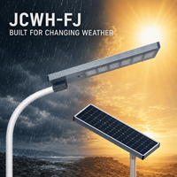 Lampe solaire LED tout-en-un étanche IP66 pour autoroute et rue, 100W 200W, avec détecteur de mouvement, alimentation CC, pour mur, jardin, allée, garantie 5 ans