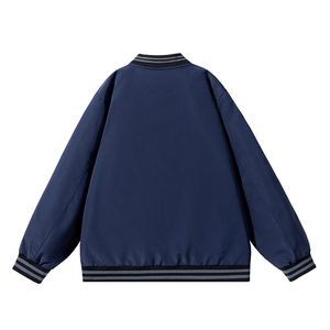 เสื้อแจ็คเก็ตลำลองผู้ชาย คอเบสบอล ฤดูใบไม้ร่วงฤดูหนาว สไตล์ฮ่องกง สวมใส่สบาย ระบายอากาศได้ดี เสื้อโค้ทแฟชั่นวัยรุ่น ทรงหลวม ใหม่ - Product Image 6