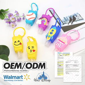 사용자 정의 로고 손 소독제 실리콘 홀더 BPA 무료 손 소독 병 키 체인 실리콘 병 홀더 슬리브 케이스 - Product Image 3