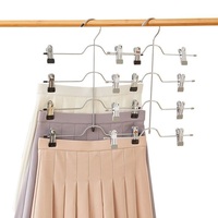 Mehrschichtiger Platzsparender Aufbewahrungsbügel Hosen- und Rockbügel mit Clips