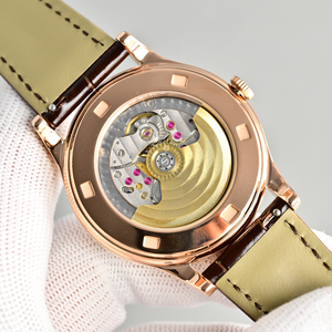 Orologio da Polso Meccanico Automatico di Lusso da Uomo 38mm, Quadrante Argento con Scala Blu, Display Data, Vetro Zaffiro - Product Image 5