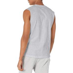 Camiseta Deportiva Personalizada para Hombre, 100% Algodón, Suave, de Peso Medio, sin Mangas, Estilo Musculoso - Tops Deportivos - Product Image 2