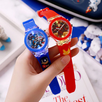 Montres Super-Héros Minnie Mickey pour Enfants Garçons Filles, Montre-Bracelet à Quartz Lumineuse Flash, Montre Enfant Spider-Man