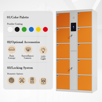 Casier de sécurité numérique intelligent RFID à porte unique en métal avec serrure pour salle de sport, bureau, buanderie 24h/24 et 7j/7