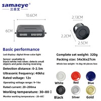 BI4 Universal Visible Wireless LED Voice-Beep Rear-Parking Probe Set Detektor Lengkap Radar Parkir Mundur Mobil 12V