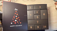 Emballage cadeau avec logo personnalisé calendrier de maquillage en chocolat 12 jours boîtes d'emballage vides en carton/papier pour bricolage bijoux montres de noël