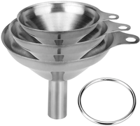 Ensemble d'ustensiles de cuisine miniatures en acier inoxydable Kingwise : entonnoir pour huile et jus, filtre à liquide, cuillères pour bouteilles, cuisine domestique